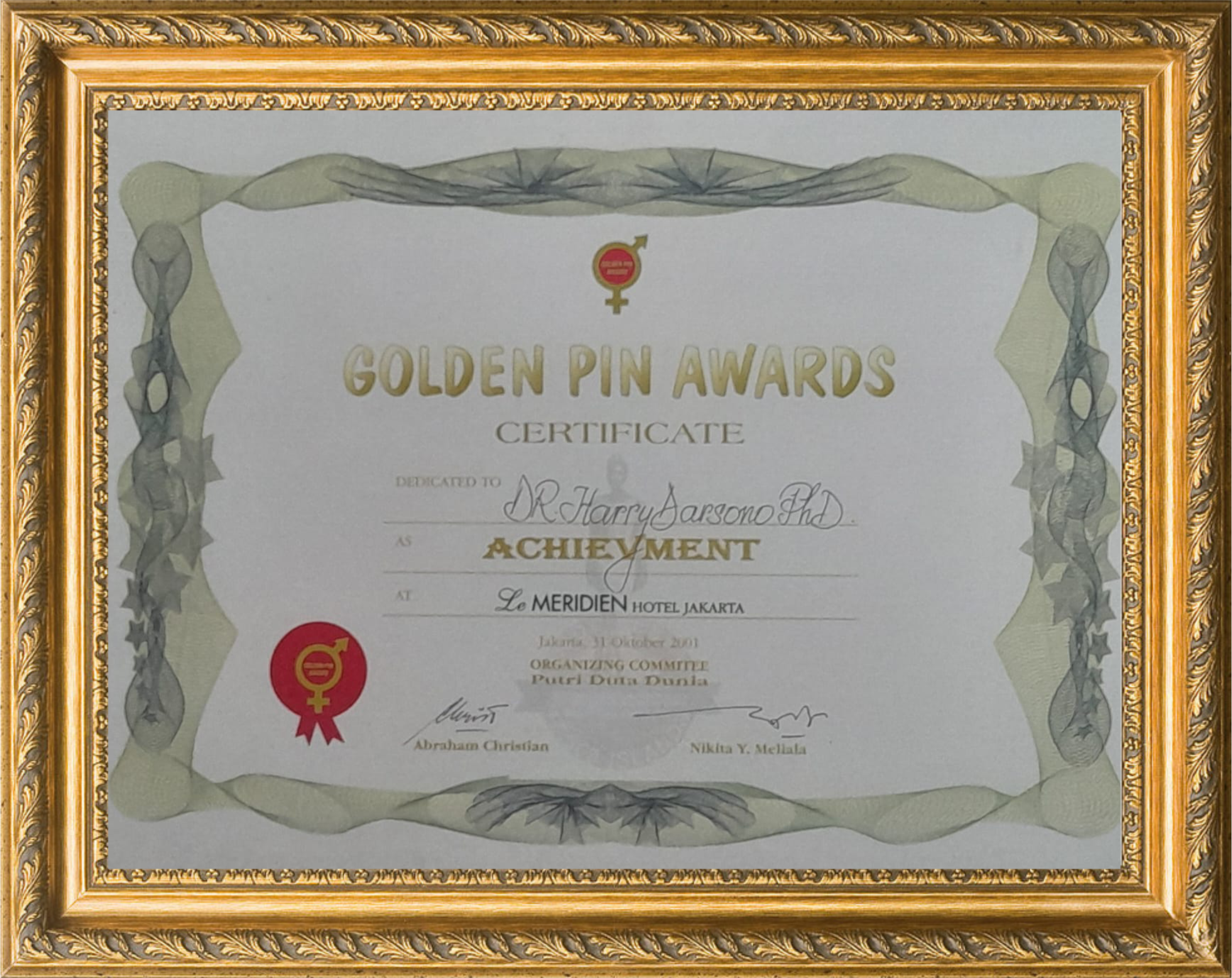 Golden Pin Awards Le Meridien Hotel Jakarta